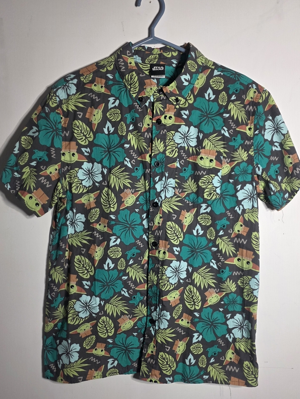Star Wars - Grogu (Baby Yoda) Mandalorian - Button Up Hawaiian Shirt - Star Wars